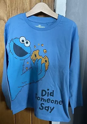 Buy BRAND NEW Next Boys Blue Cookie Monster Long Sleeved T Shirt Age 5-6 Years • 10£