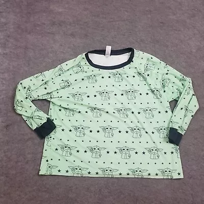 Buy Star Wars Pajama Shirt Womens 1X Green Long Sleeve PJs Top Baby Yoda Sleepwear • 5.04£