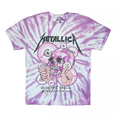 Buy METALLICA Pushead Metal Rock Spiral Tie-Dye Shirt Womens Medium Pink White • 27.96£