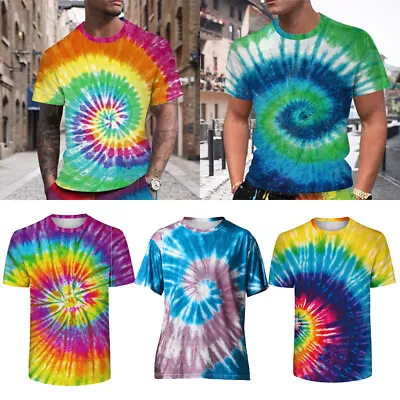 Buy Tie Dye T Shirt Top Tee Music Festival Hipster Indie Retro Casual Unisex T-shirt • 12.49£