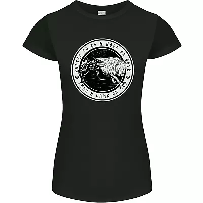 Buy Viking A Wolf Of Odin Than A Lamb Of God Womens Petite Cut T-Shirt • 9.99£