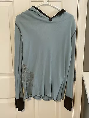 Buy Women’s Mission Playground Top Vintage Blue Hooded L Cute! • 18.67£