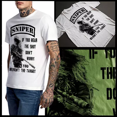 Buy Combat T-shirt Military Sniper Scout Marksman Infantry Tactical Assault Tee • 18.63£