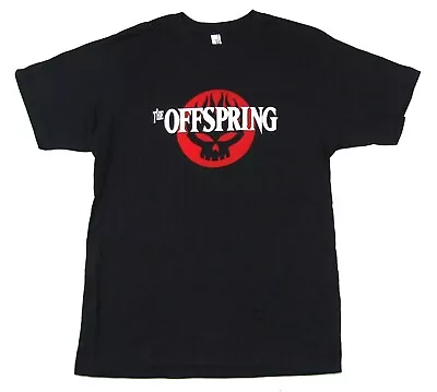 Buy Officially Licensed The Offspring Flame Skull Logo Mens Black Offspring T Shirt • 15£