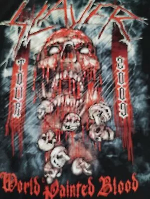 Buy SLAYER - 2009 World Painted Blood T-shirt ~Never Worn~ M • 42.90£