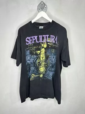 Buy 1993 Sepultura Chaos Black Short Sleeve T-shirt Unisex S-5XL VM9315 • 20.39£