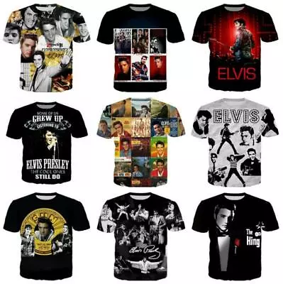 Buy Fashion Elvis Presley 3D Print T-Shirt Women/Men Casual Short Sleeve Tops Tee • 7.57£