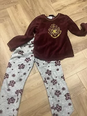 Buy Harry Potter Hogwarts Unisex Long Sleeve Pyjamas Warm Fleece Set 10–11 Y • 4£