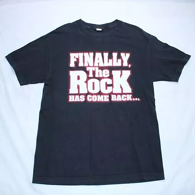 Buy Vintage WWF The Rock T Shirt Mens Large Black 2000 Wrestling Smackdown WWE • 51.99£