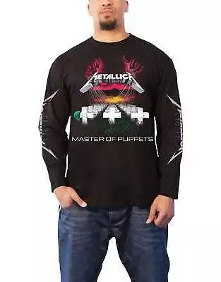Buy Metallica T Shirt Master Of Puppets Band Logo New Official Mens Long Sleeve • 26.95£