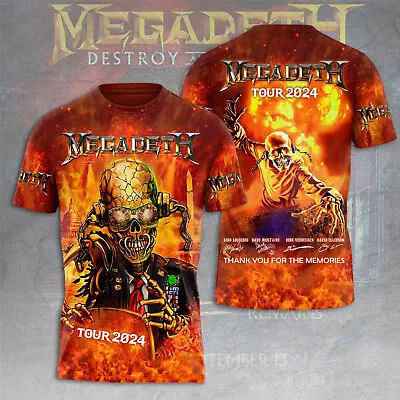 Buy Megadeth Rock Band 2024 Announces Destroy All Enemies Tour T-shirt Hoodie Giff • 25.20£