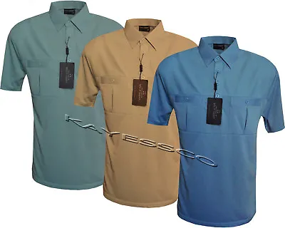 Buy Mens Short Sleeve Double Pockets Golf Polo Shirt T-Shirt Top Casual By Tom Hagan • 18.95£