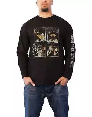 Buy System Of A Down T Shirt Face Boxes Band Logo Official Mens Black Long Sleeve • 22.95£