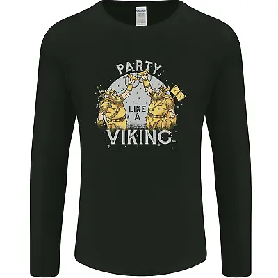 Buy Party Like A Viking Thor Odin Valhalla Mens Long Sleeve T-Shirt • 12.99£