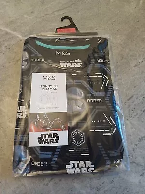 Buy M&S Star Wars Skinny Fit Long Sleeve Pyjamas Set Size 8-9 Years • 6.99£
