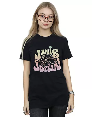 Buy Janis Joplin Women's Pastel Logo Boyfriend Fit T-Shirt • 15.99£