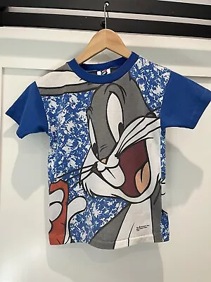 Buy Vintage Bugs Bunny Single Stitch T-Shirt 1993 Warner Bros. - Kids Size 7 • 19.45£