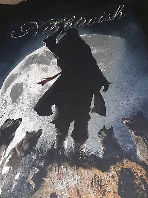Buy Used Black Gothic Nightwish Short Sleeve T Shirt 7 Days To The Wolves Size M  • 6£