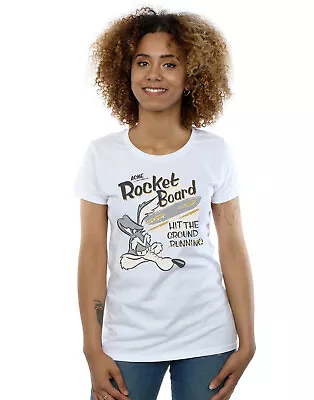 Buy Looney Tunes Women's Wile E Coyote Rocket Board T-Shirt • 13.99£