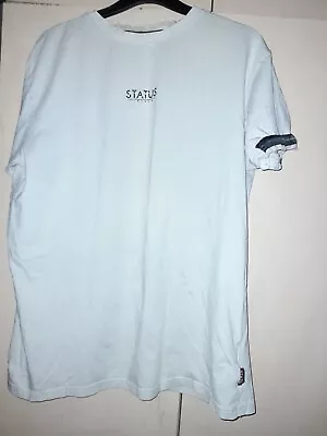 Buy Status London White Tee Shirt With Logo  Size Large • 5£