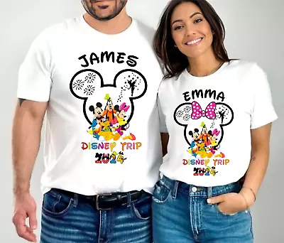 Buy Personalised Disney Trip 2024 T-Shirt Mickey Minnie Mouse Tee 2024 • 10.99£