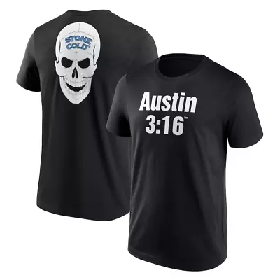 Buy Steve Austin WWE T-Shirt Men's Stone Cold 3:16 Retro Black T-Shirt - New • 14.99£