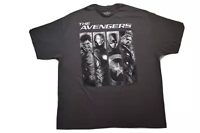 Buy Marvel The Avengers Age Of Ultron Mens Charcoal Avengers Shirt New 3XL, 4XL • 5.59£