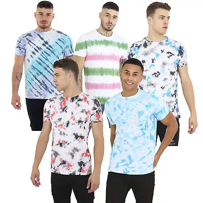 Buy Mens Brave Soul Short Sleeve T-Shirts Cotton Tie Dye Style Gym Top Tee • 10£