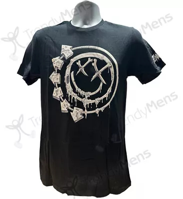 Buy Blink-182 T-Shirt Bones Smiley Band Logo Official Licensed New Black • 21.99£