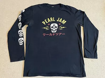 Buy Pearl Jam 2018 Electric Skull Tour World Tour Long Sleeve T Shirt - Size M • 44.99£