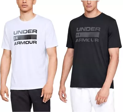 Buy New Men's Under Armour Team Issue Woodmark Sports T-Shirt Top - White Black  • 14.24£