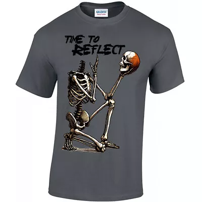 Buy Time To Reflect, T-shirt, Gothic Skeleton, Death & Life Decisions, Skull, Gift • 16.50£