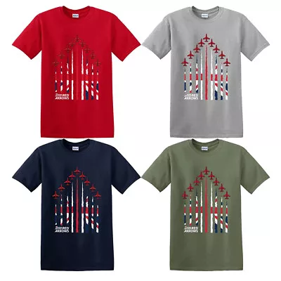 Buy RAF Red Arrows Men's T-shirt Formation Hawks Union Jack RAF Association • 18£