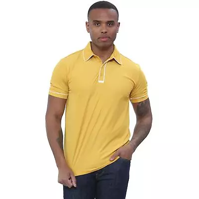 Buy Kruze Mens Polo Shirts Short Sleeve Plain Cotton Pique Tee T Shirt Top • 4.99£