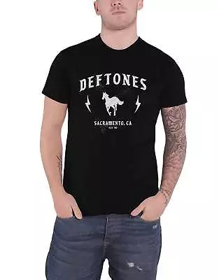 Buy Deftones T Shirt Electric Pony Band Logo New Official Mens Black • 16.95£