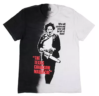 Buy The Texas Chainsaw Massacre Men's Leatherface Running Split-Dye T-Shirt Adult • 18.66£