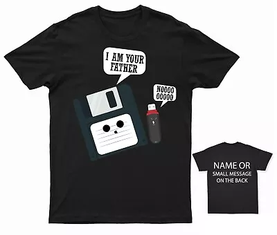 Buy I Am Your Father T-Shirt Retro Tech Humor Tee Personalised Back Message  Dad Gif • 14.95£