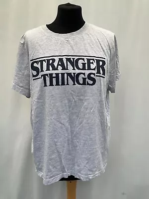 Buy Stranger Things T-Shirt Size L 14/16 Grey Short Sleeve Cotton Blend Womens • 7.25£