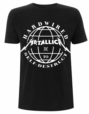 Buy Official Metallica Hardwired Domination Mens Black T Shirt Metallica Tee • 13.70£