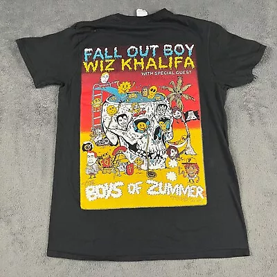 Buy Fall Out Boy Mens Size M Wiz Khalifa The Boys Of Summer Tour T-Shirt Black Tee • 10.22£