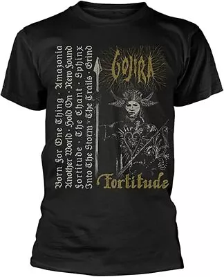 Buy Officially Licensed Gojira Fortitude Tracklist Mens Black T Shirt Gojira Tee • 16.50£