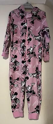 Buy Girls Minnie Mouse Pink All-in-One Pyjama.  Age 4 - 5 Years. • 3.99£