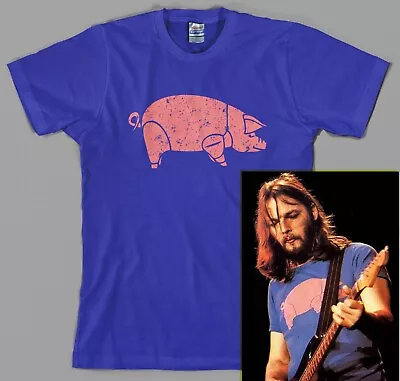 Buy David Gilmour Pig Pink Floyd Animals T Shirt As Worn By 1977 The Wall Syd Barett • 10.22£