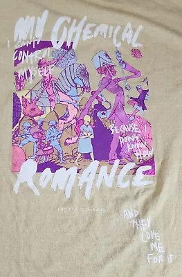 Buy Gildan Yellow My Chemical Romance Graphic Shirt Sleeve T-Shirt Unisex Large • 23.34£