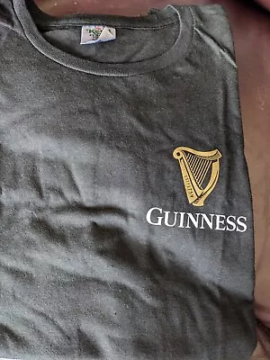Buy Guinness Beer T-Shirt Logo Promo Black Graphic T Shirt Harp  Men's Large NEW • 9.50£