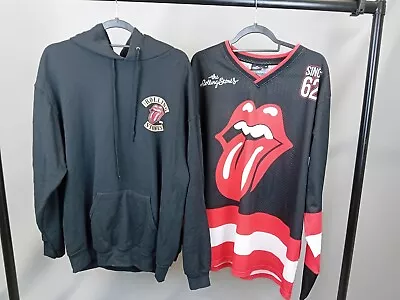 Buy Rolling Stones Hockey Jersey Size XXL & Rolling Stones Hoodie Size XL Black • 49.99£