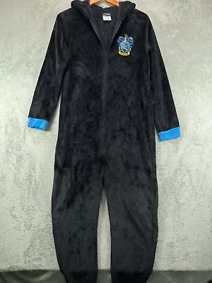 Buy Harry Potter Raven Claw One Piece PJ PJAMMIE Juniors Small Black Hooded Zip Up • 16.30£