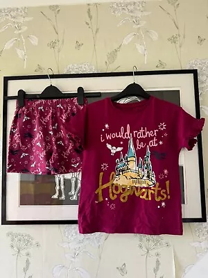 Buy Girls  I Would Rather Be At Hogwarts  Short Pyjamas From NUTMEG -Size 9-10 Years • 2.50£