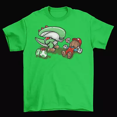 Buy Yoshi Super Mario Bros. T-Shirt Mens Unisex Cotton Adult Size Xenomorph Alien  • 27.96£
