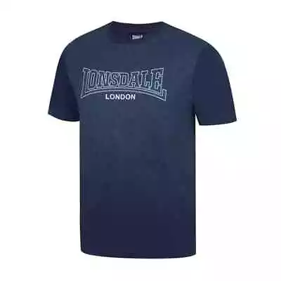Buy Mens Lonsdale Casual Boxing Gym Tee T-Shirt Navy Geo • 13.95£